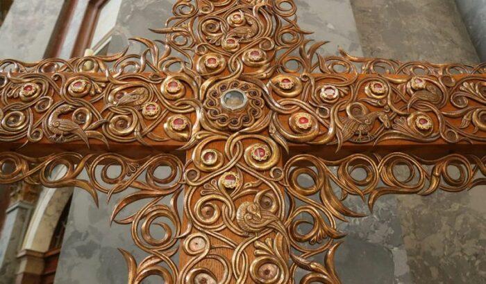 Hungary displays cross containing relics of 34 saints and blesseds