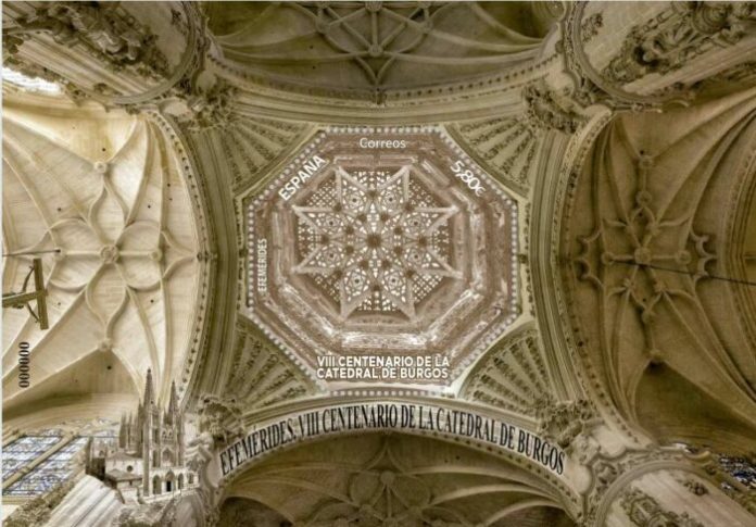Spain's Post Office Issues Rare Stamp on 800th anniversary of Burgos Cathedral