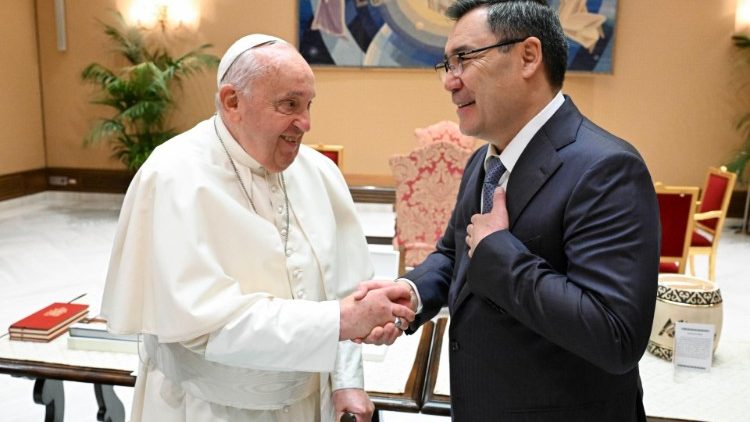 Pope Francis receives president of Kyrgyzstan at the Vatican